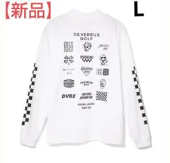 最終値新品【DEVEREUX GOLF】ロンT／チェッカーモックネックシャツ L