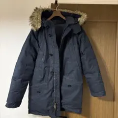 POLO ネイビー ファー付きダウンジャケット
