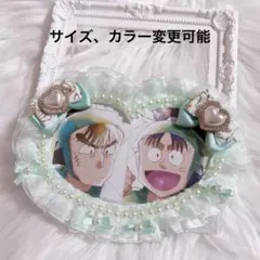 硬貨ケースデコ トレカケースデコ B7 横入れ ブロマイド レースデコ ミント