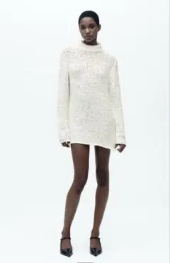 更に値下げ‼︎未使用! スパンコール付きニットセーターＳサイズ