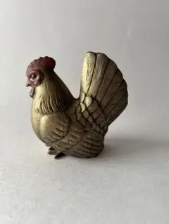 鶏 置物 金属製 郷土玩具のサムネイル