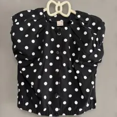 【新品未使用】petit main水玉模様ノースリーブブラウス120cm