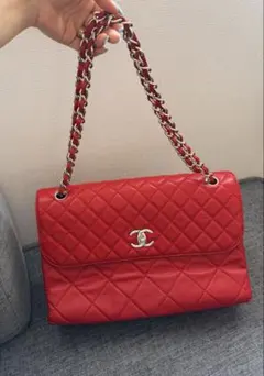 【CHANEL】 デカマトラッセ ショルダーハンドバッグ