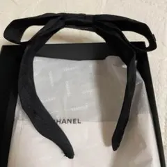 未使用☆正規品　レア　CHANEL　リボンヘアバンド　カチューシャ　ココマーク