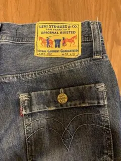 Levi's 502ストレートデニム 34/32 イエローパッチ