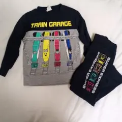 TRAIN GARAGE トレーナー ズボン　セットアップ新幹線　100
