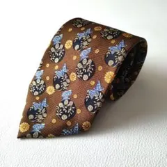 ランバン ネクタイ 花柄 蝶々 総柄 シルク