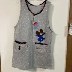 the bear's school 星柄エプロン 裏起毛　くまのがっこう