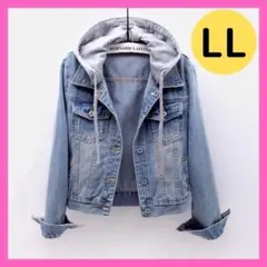 韓国 カジュアル コーデ デニム 大人 レディース 綺麗め ジャケット LL