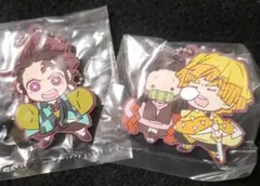 鬼滅の刃　キャラばんちょうこう 漆ノ型 ラバーマスコット 炭治郎　禰豆子＆善逸