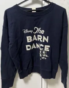 ミッキー スウェット ネイビー 紺 白 ディズニー ユニクロ L トレーナー