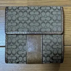 Coach 二つ折り財布 ブラウン レッド