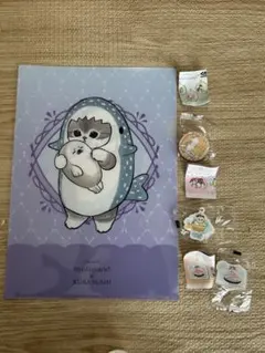モフサンド×くら寿司　クリアファイル　缶バッジ　チャーム　アクリルステッカー