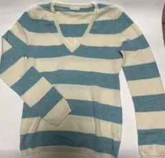 Malo ボーダーニットセーター40カシミヤ100%伊製 未使用 定価15万以上