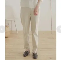 SENSE OF PLACE ストレッチスリムテーパードパンツ アイボリー XSのサムネイル
