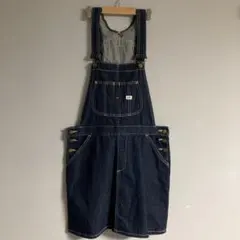 【美品】Lee ￼ジャンパースカート／オーバーオールスカート　濃紺デニム　L