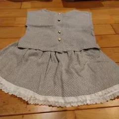 ハンドメイド洋服 上下セット、チュニック、ショートパンツ2枚、のセット