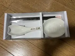 ★未使用・餃子の王将　レンゲ、小皿、お箸セット★のサムネイル