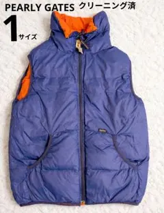 【クリーニング済】パーリーゲイツ リバーシブルダウンベスト ゴルフウエア