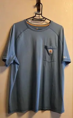 XL/古着Carhartt カーハートくすみブルー クールネック 胸ポケットXLのサムネイル