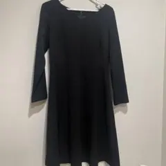 NATURAL BEAUTY BASIC 黒 長袖ワンピース L