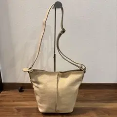 PEAKS PEAK 本革 レザー ショルダーバッグ アイボリー レディースのサムネイル
