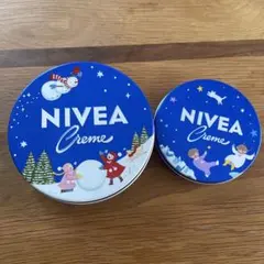 NIVEA Creme 空き缶 2個セット クリスマスデザイン