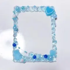 ホイップデコ　トレカケース　硬質ケース　青　水色　ブルー　ハート　推し活