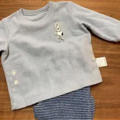 ユニクロ パジャマ 80 フリース スヌーピー