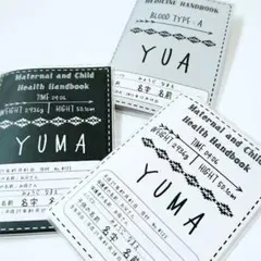 モノトーン系⭐母子手帳カバーorお薬手帳カバー