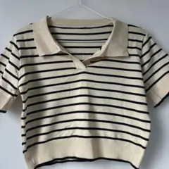 半袖ポロシャツ ニット　薄手