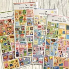 デザインシール　コンビニ＆スーパー&ドラッグストア＆文房具店　ミニチュア　セリア