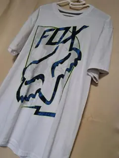 ACTIVE FOX TECH 半袖白Tシャツ M プリント