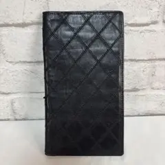 CHANEL シャネル 長財布 マトラッセ ラムスキン ブラック フランス製