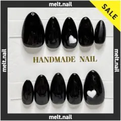 ネイルチップ　現品　黒　白　10本セット　量産型　フレンチガーリー　ショート