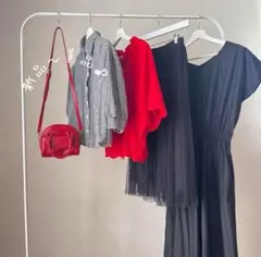 新品〜美品❤︎赤が差し色 スタイリング セット5点 ❤︎ まとめ売り 送料込