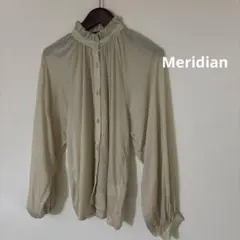 Meridianフリルカラーブラウス　シャツ レディースのサムネイル