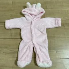 うさぎ耳付きフリースロンパース ベビーアウター
