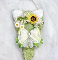 10cm ぬい服 ちびぐるみ ひまわり にじぱぺっと しっぽ付き #16