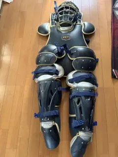 キャッチャー捕手防具セット 2382 ブルー×ゴールド - メルカリ