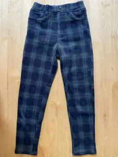 チェック柄スリムフィットパンツ