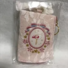 カードキャプターさくら パス＆コインポーチ ピンク レース　刺繍 定期入れ