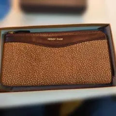 新品　PEGGY PAGE ブラウンレザー長財布