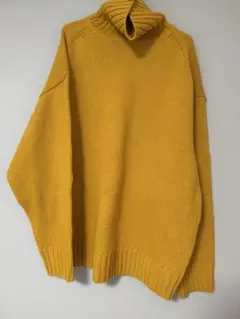 美品　ニット　ハイネック　黄色　ウィメンズ　XXL