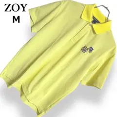 ZOY ゾーイ 半袖 ポロシャツ イエロー メンズ ゴルフウェア スポーツ【M】のサムネイル