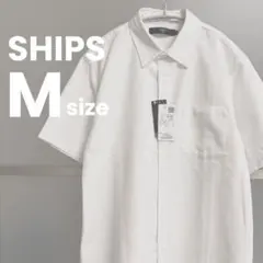 【新品】SHIPS フロントボタン半袖シャツ M ホワイトのサムネイル
