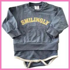 maison de mignon ネイビー ロンパース 70-80サイズ