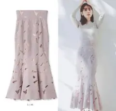 【美品】カッティングレースマーメイドスカート SNIDEL