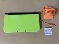 Newニンテンドー3DS LL ライム×ブラック　タッチペン&充電器＋SDカード