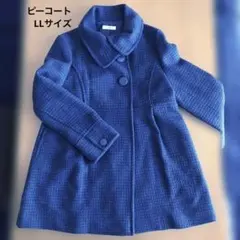 ピーコートLLサイズ　ブルー　ベルメゾン　古着